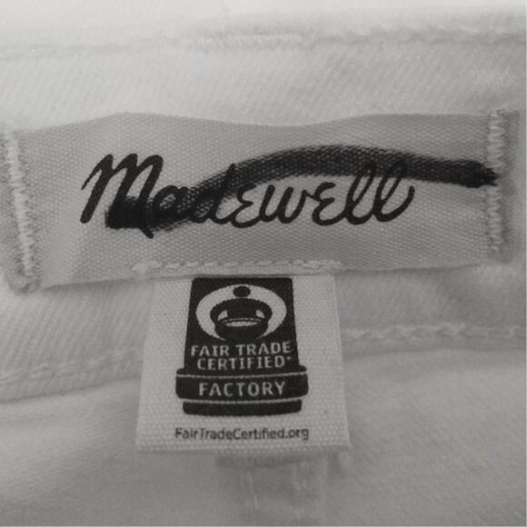 Madewell The Perfect Vintage Wide-Leg Crop Jean White Size 27 - Picture 6 of 9